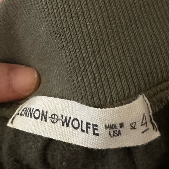 NWOT- LENNON & WOLFE Youth Olive Green Harem Sweatpants - Picture 6 of 10